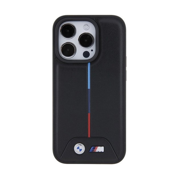BMW Quilted Tricolor – dėklas, skirtas iPhone 15 Pro Max (juodas)