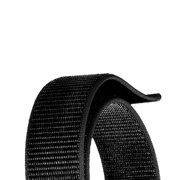 Crong Nylon Reflex – sportinis dirželis Apple Watch 44/45/46/49 mm (juodas) 10