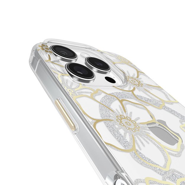 Case-Mate Floral Gems MagSafe – dėklas, skirtas iPhone 16 Pro (auksinis)