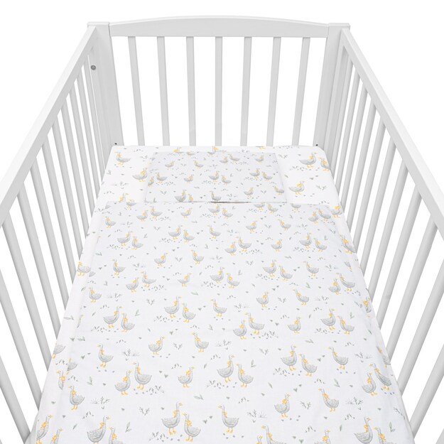 Medvilninis lovelės rinkinys su įdaru New Baby Goose 90x120cm