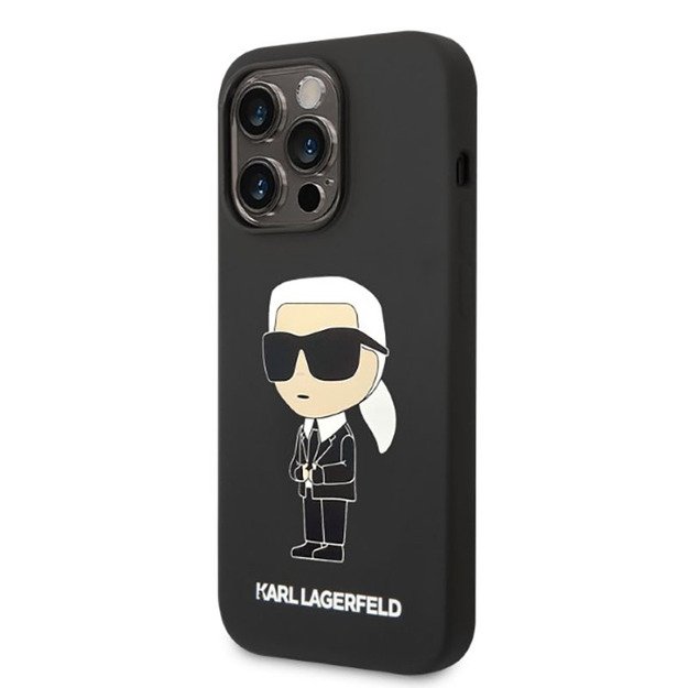 Karl Lagerfeld Silicone NFT Ikonik MagSafe – dėklas, skirtas iPhone 14 Pro (juodas)