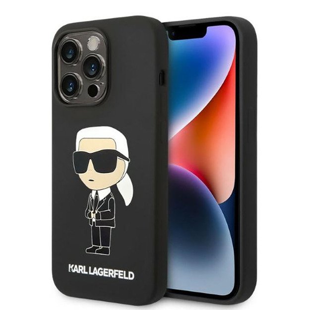 Karl Lagerfeld Silicone NFT Ikonik MagSafe – dėklas, skirtas iPhone 14 Pro (juodas)