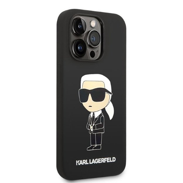 Karl Lagerfeld Silicone NFT Ikonik MagSafe – dėklas, skirtas iPhone 14 Pro (juodas)