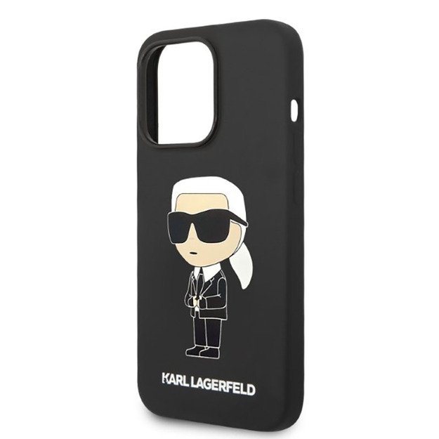 Karl Lagerfeld Silicone NFT Ikonik MagSafe – dėklas, skirtas iPhone 14 Pro (juodas)