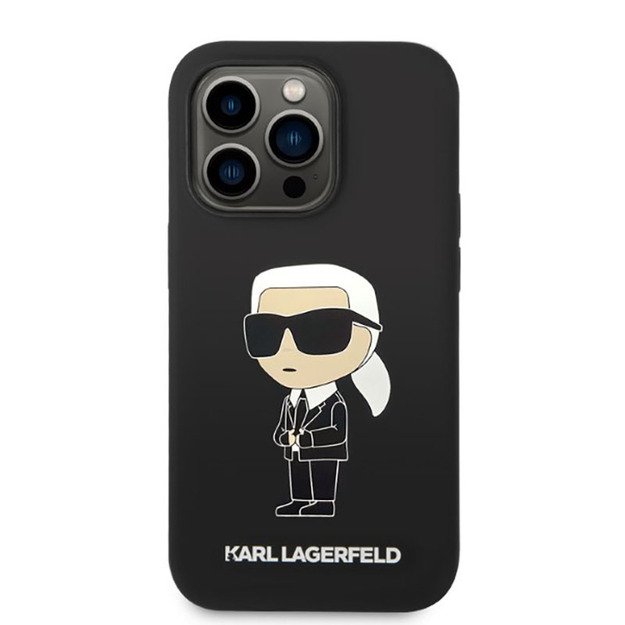 Karl Lagerfeld Silicone NFT Ikonik MagSafe – dėklas, skirtas iPhone 14 Pro (juodas) 3