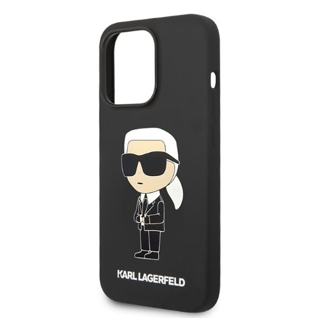 Karl Lagerfeld Silicone NFT Ikonik MagSafe – dėklas, skirtas iPhone 14 Pro (juodas) 6