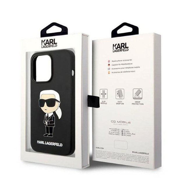 Karl Lagerfeld Silicone NFT Ikonik MagSafe – dėklas, skirtas iPhone 14 Pro (juodas) 8