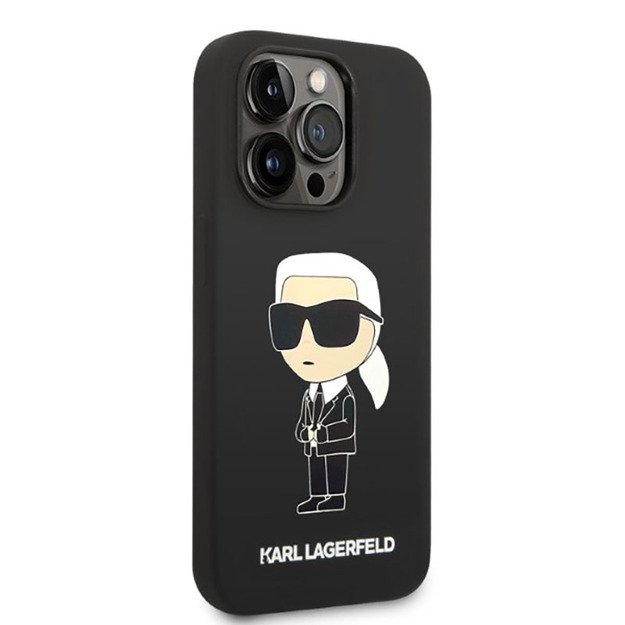 Karl Lagerfeld Silicone NFT Ikonik MagSafe – dėklas, skirtas iPhone 14 Pro (juodas) 4