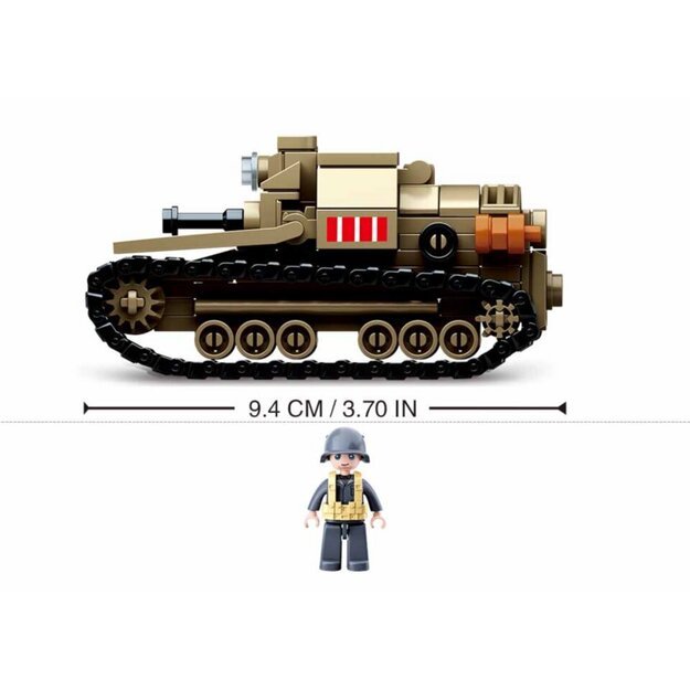 Konstruktorius Sluban Army Small Italian Tank & Soldier 183 detalės