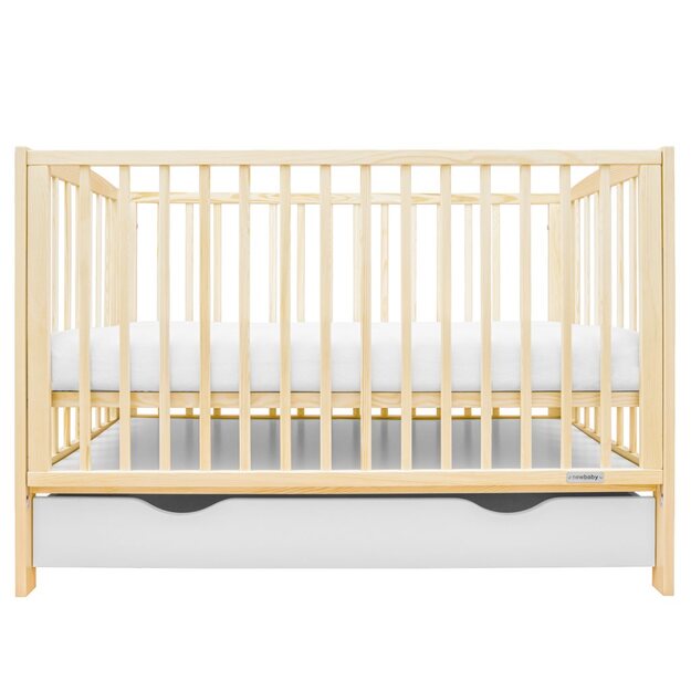 Nauja Baby LILLY lovelė su stalčiumi ir stalčiumi natural