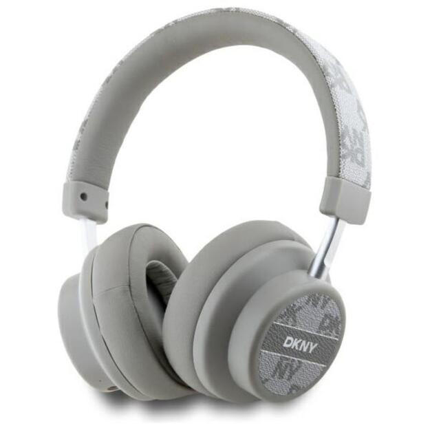 DKNY languotas raštas – belaidės ant ausies uždedamos Bluetooth ausinės V5.3 (smėlio spalvos) 4