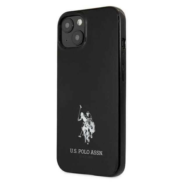 JAV „Polo Assn Horses“ logotipas – „iPhone 13“ dėklas (juodas)