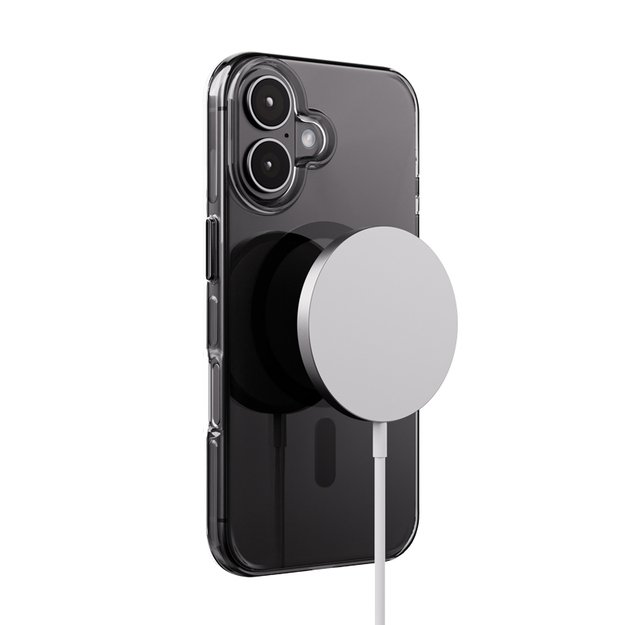 Crong Clear MAG Pro – dėklas iPhone 16 MagSafe (juodas) 5