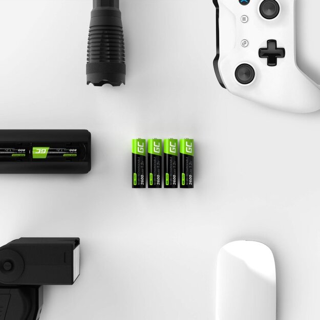 Green Cell – 2x AA HR6 2600mAh įkraunamos baterijos