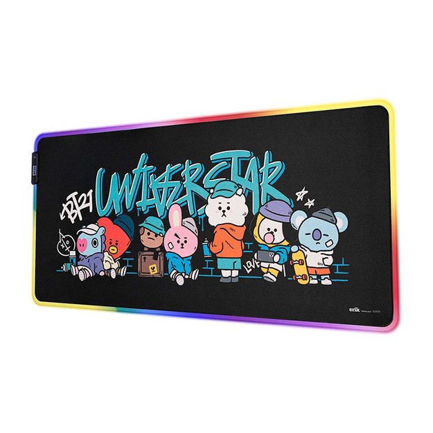 BT21 - žaidimų / stalo kilimėlis XXL su LED apšvietimu (90 x 40 cm) 8