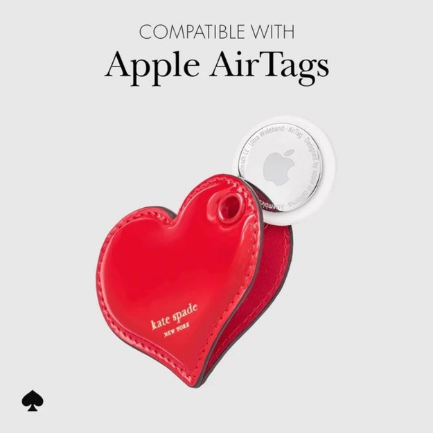 Kate Spade New York Charm raktų pakabukas – apsauginis dėklas, skirtas Apple AirTag (širdžiai)