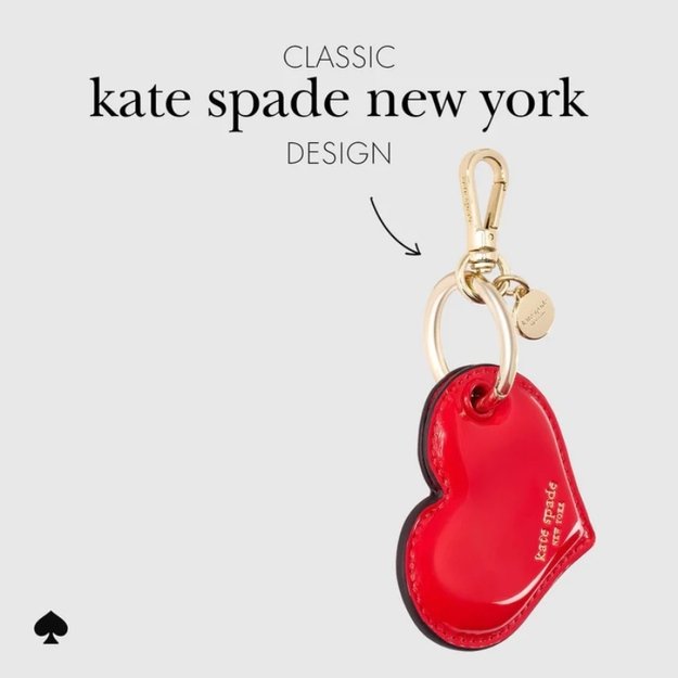Kate Spade New York Charm raktų pakabukas – apsauginis dėklas, skirtas Apple AirTag (širdžiai)