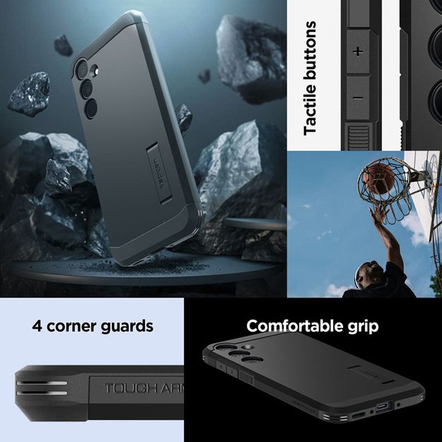 Spigen Tough Armor – dėklas, skirtas Samsung Galaxy A35 5G (juodas) 15