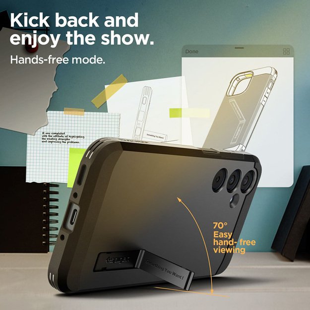 Spigen Tough Armor – dėklas, skirtas Samsung Galaxy A35 5G (juodas) 13