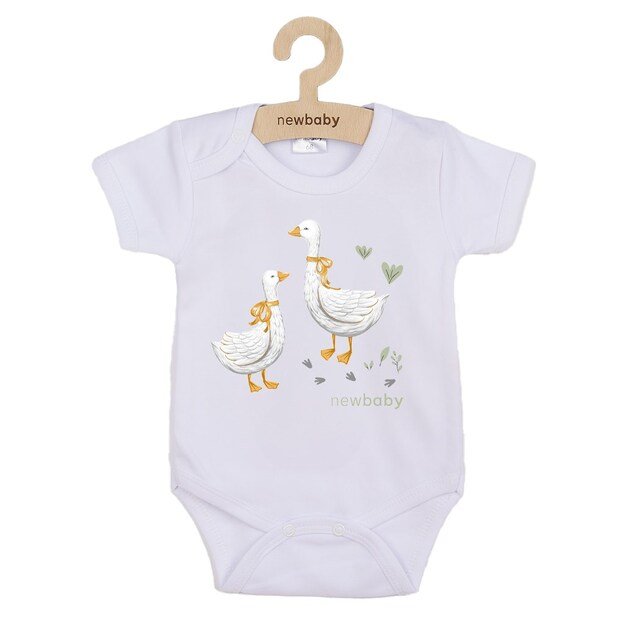 Kūdikių kombinezonas su raštu New Baby Goose - trumpomis rankovėmis, 56 (0-3m) 2