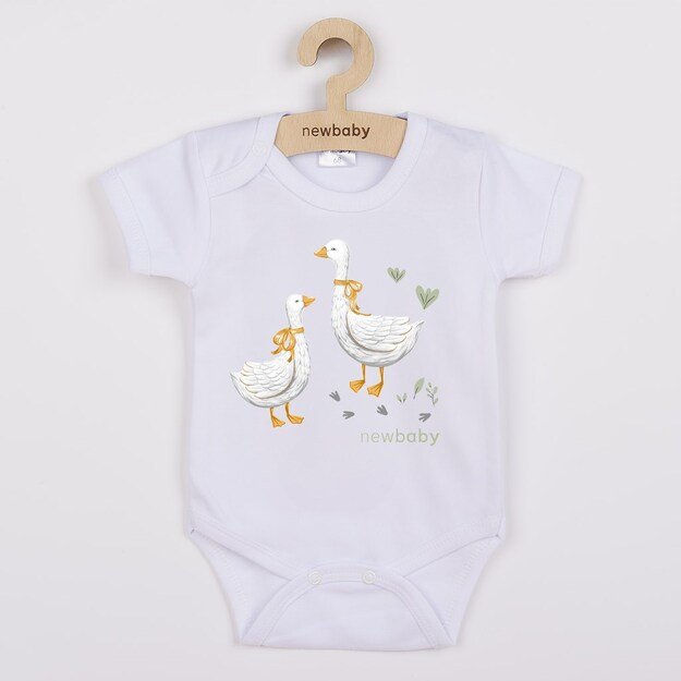 Kūdikių kombinezonas su raštu New Baby Goose - trumpomis rankovėmis, 56 (0-3m)