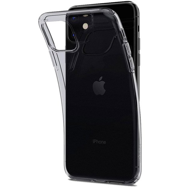 „Spigen“ skystųjų kristalų dėklas, skirtas „iPhone 11“ (skaidrus)