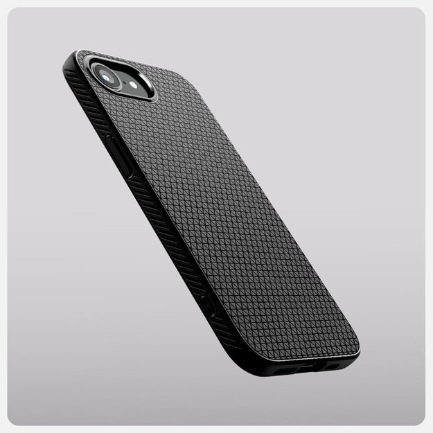 „Spigen Liquid Air Mag MagSafe“ dėklas, skirtas „iPhone 16e“ (matinis juodas) 2
