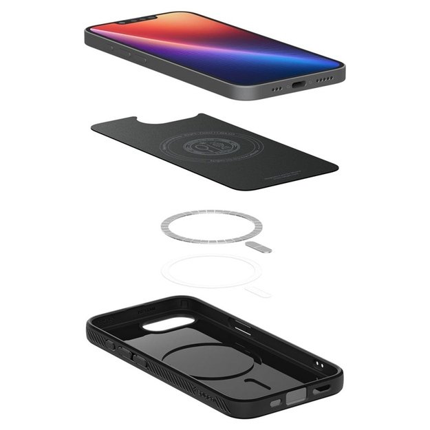 „Spigen Liquid Air Mag MagSafe“ dėklas, skirtas „iPhone 16e“ (matinis juodas) 12
