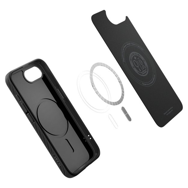 „Spigen Liquid Air Mag MagSafe“ dėklas, skirtas „iPhone 16e“ (matinis juodas) 10