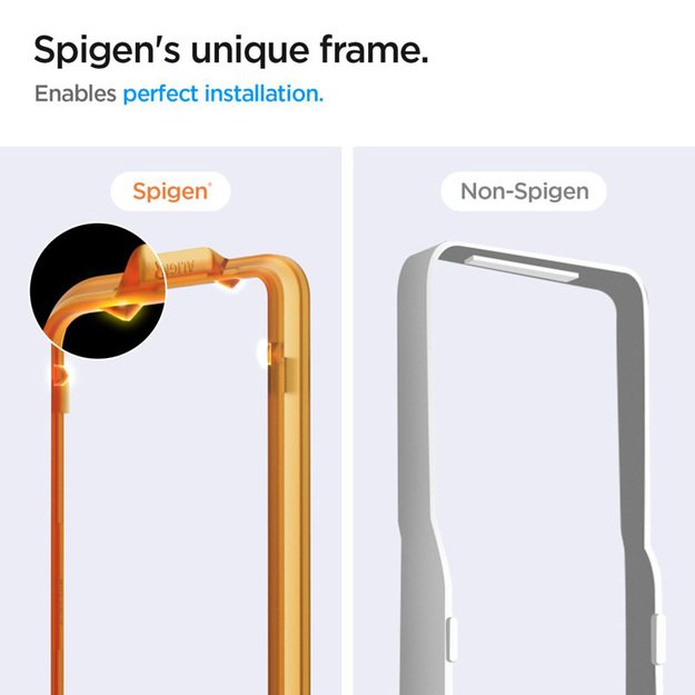 „Spigen Alm Glas.TR“ 2 grūdinto stiklo „Google Pixel 8A“ dėklas (skaidrus) 9