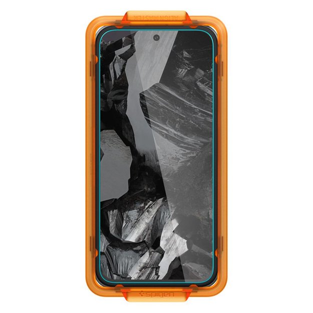 „Spigen Alm Glas.TR“ 2 grūdinto stiklo „Google Pixel 8A“ dėklas (skaidrus)