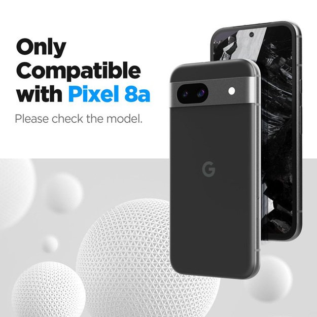 „Spigen Alm Glas.TR“ 2 grūdinto stiklo „Google Pixel 8A“ dėklas (skaidrus)