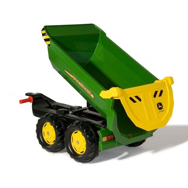 Savivartė traktoriaus priekaba Rolly Toys John Deere Halfpipe žalia