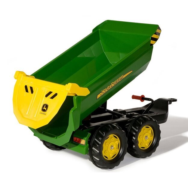 Savivartė traktoriaus priekaba Rolly Toys John Deere Halfpipe žalia