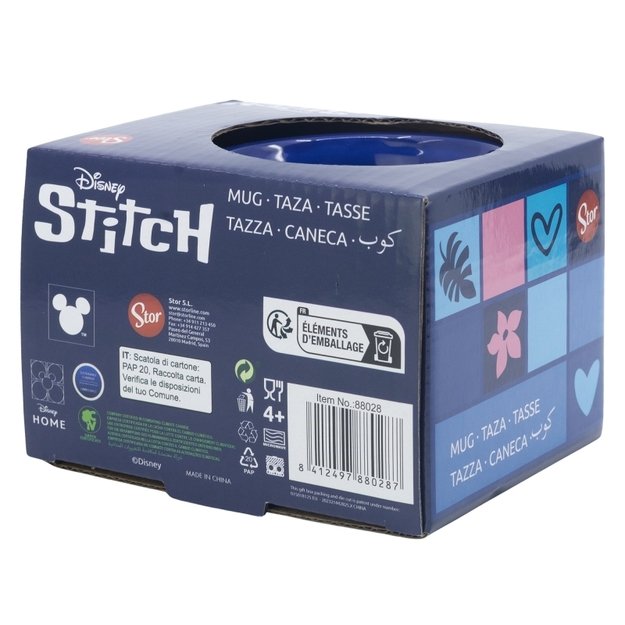Disney Stitch - keraminis puodelis dovanų dėžutėje iš Stitch & Angel kolekcijos, 355 ml