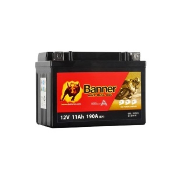 Banner 11Ah Bike Bull GEL 12V 172A akumuliatorius 150x87x110mm  