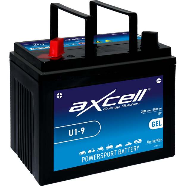 Axcell Garden GEL 28Ah 300A +/- 12V akumuliatorius 195x125x176mm  