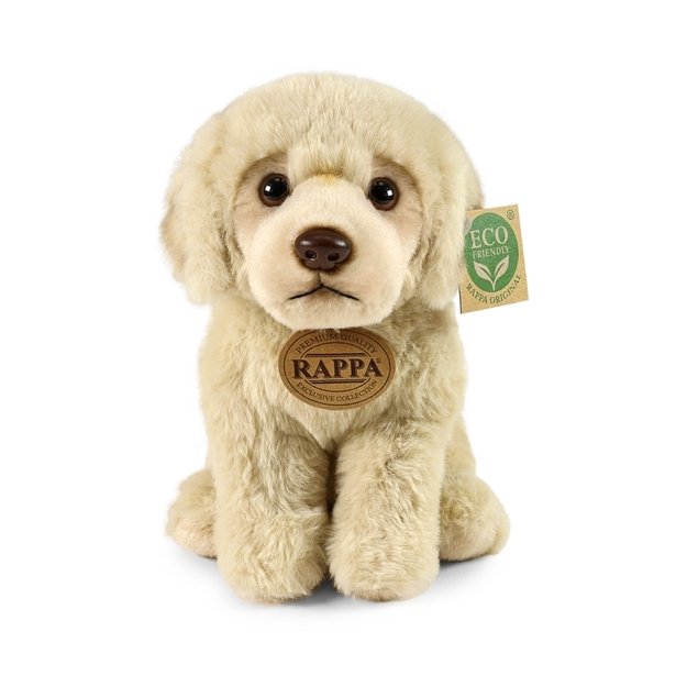 Rappa - pliušinis realistiškas sėdintis labradoro retriverio šuniukas, 23 cm, ekologiška minkšta kolekcija 3