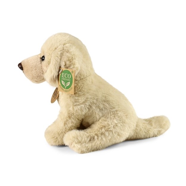 Rappa - pliušinis realistiškas sėdintis labradoro retriverio šuniukas, 23 cm, ekologiška minkšta kolekcija 1