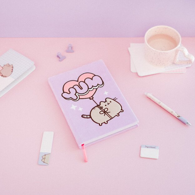Pusheen - pliušinis užrašų knygelė / bloknotas A5 iš „Moments“ kolekcijos 5