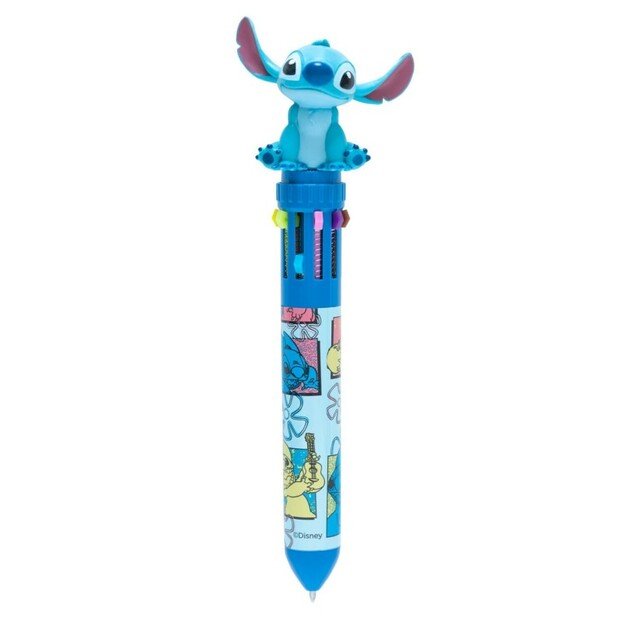 „Disney Stitch“ – 10 spalvų mechaninis rašiklis su 3D figūrėle