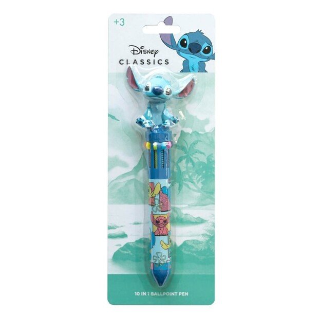„Disney Stitch“ – 10 spalvų mechaninis rašiklis su 3D figūrėle 5