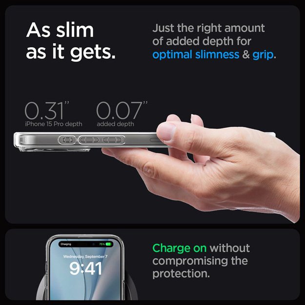 „Spigen Ultra Hybrid MagSafe“ dėklas, skirtas „iPhone 15 Pro“ (baltas) 2