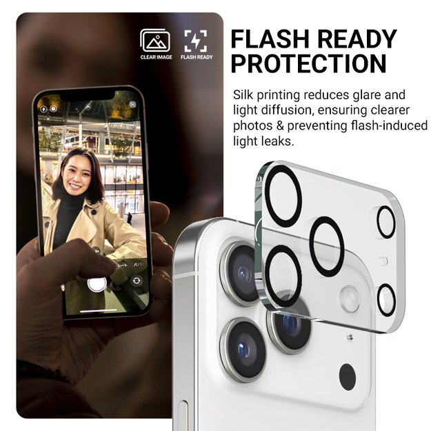 „Crong Lens Shield“ – kameros ir objektyvo stiklas „iPhone 17 Pro Max“ 3
