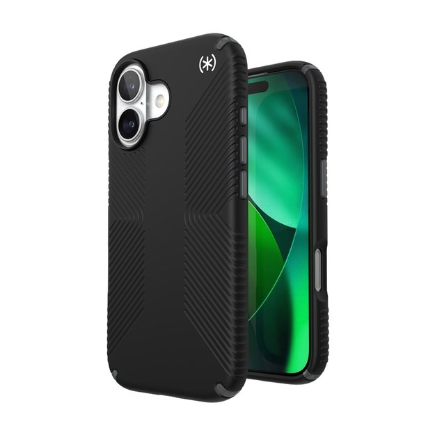 „Speck Presidio2 Grip MagSafe“ dėklas, skirtas „iPhone 17“ (juodas / pilkas / baltas) 9
