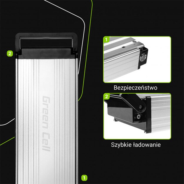 „Green Cell“ – 15 Ah (540 Wh) akumuliatorius, skirtas 36 V elektriniam dviračiui „E-Bike“ 4