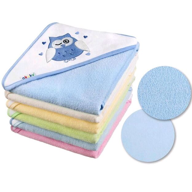 Baby towel 100x100 Akuku beige with teddy bear 3