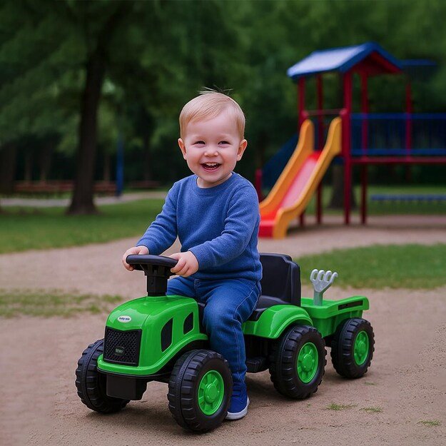 Vaikiškas traktorius su priekaba Benny Baby Mix Benny žalias 4