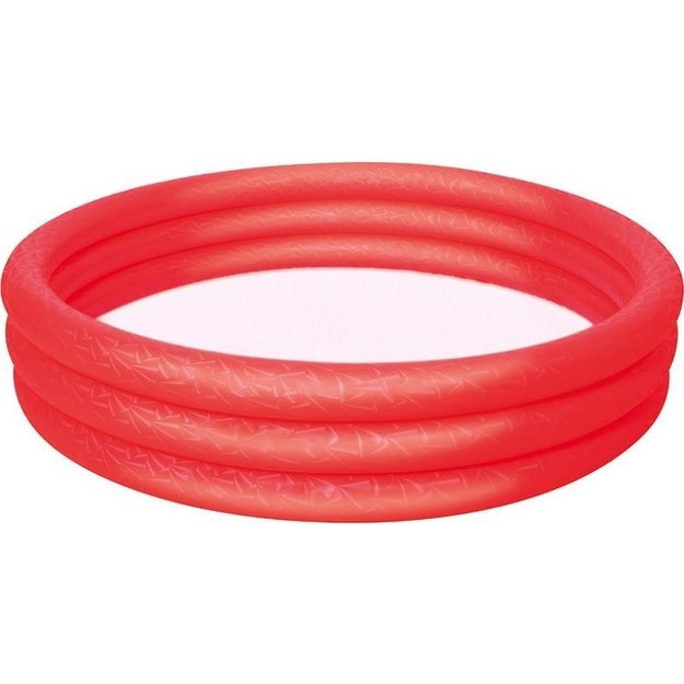 Bestway - 3 kamerų pripučiamas baseinas 152x30cm (raudonas) 1