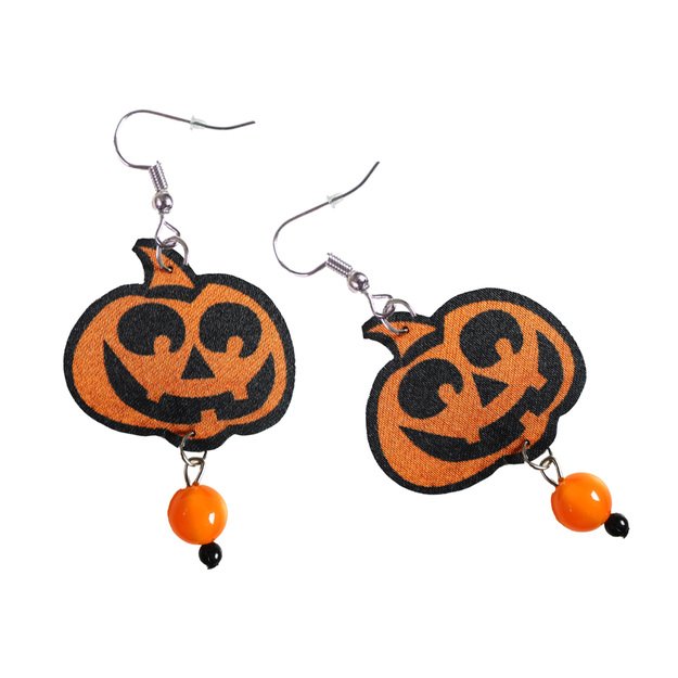 auskarai su Helovino moliūgais 1